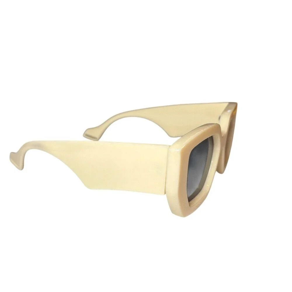 NEW Chunky Thick Square Frame Ivory Shades of Taylor Sunglasses